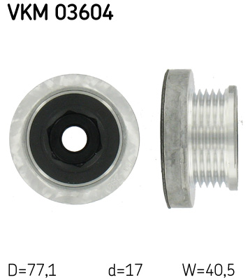 Alternator Freewheel Clutch - VKM 03604 SKF