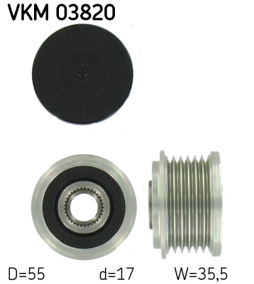 Alternator Freewheel Clutch - VKM 03820 SKF