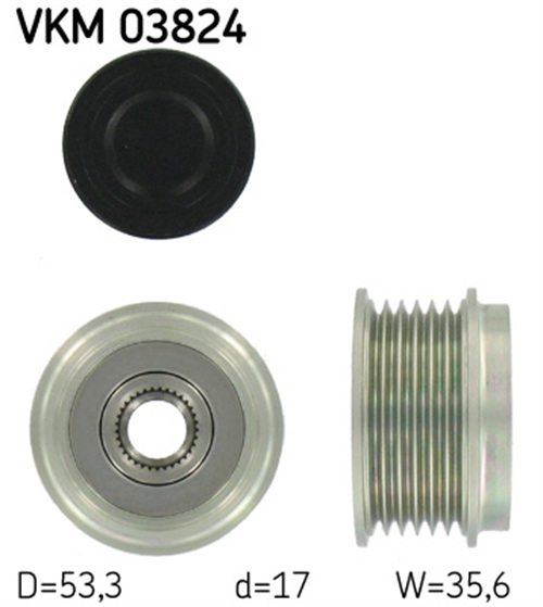 Alternator Freewheel Clutch - VKM 03824 SKF