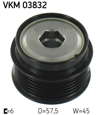 Alternator Freewheel Clutch - VKM 03832 SKF