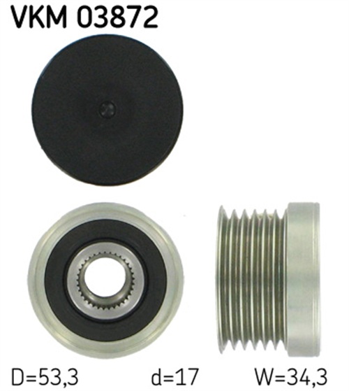 Alternator Freewheel Clutch - VKM 03872 SKF