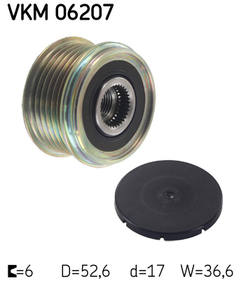 Alternator Freewheel Clutch - VKM 06207 SKF