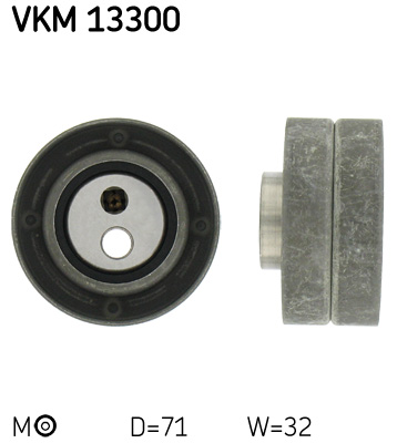 Tensioner Pulley, timing belt - VKM 13300 SKF
