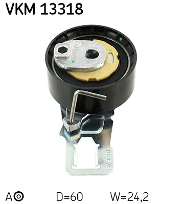 Tensioner Pulley, timing belt - VKM 13318 SKF