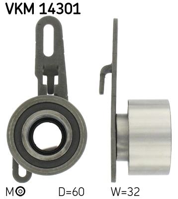 Tensioner Pulley, timing belt - VKM 14301 SKF