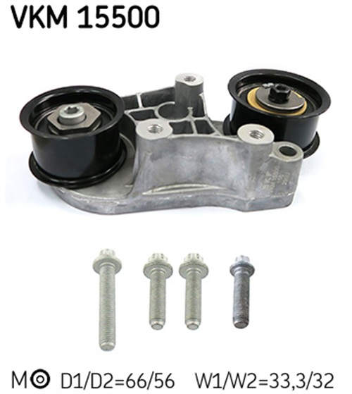 Tensioner Pulley, timing belt - VKM 15500 SKF