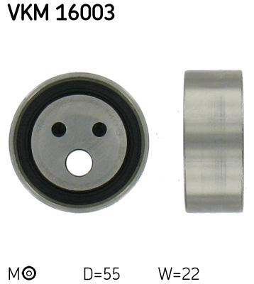 Tensioner Pulley, timing belt - VKM 16003 SKF