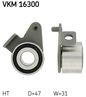 Tensioner Pulley, timing belt - VKM 16300 SKF