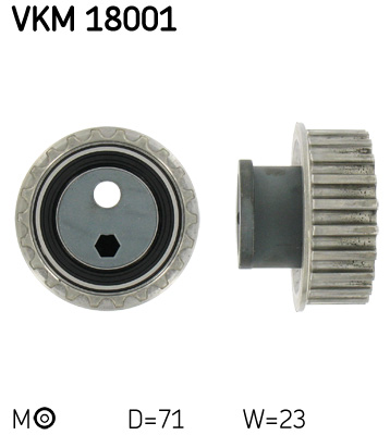 Tensioner Pulley, timing belt - VKM 18001 SKF