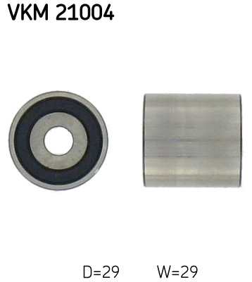 Deflection/Guide Pulley, timing belt - VKM 21004 SKF