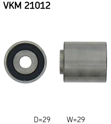 Deflection/Guide Pulley, timing belt - VKM 21012 SKF