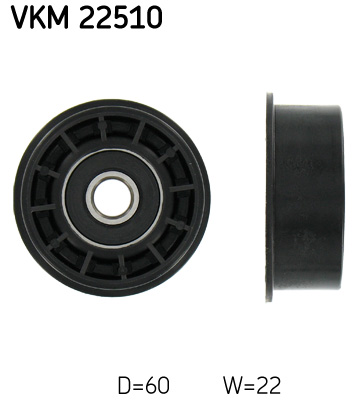 Deflection/Guide Pulley, timing belt - VKM 22510 SKF