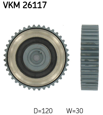 Deflection/Guide Pulley, timing belt - VKM 26117 SKF