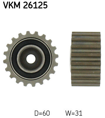 Deflection/Guide Pulley, timing belt - VKM 26125 SKF
