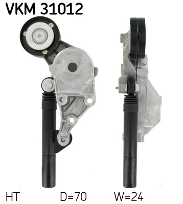 Belt Tensioner, V-ribbed belt - VKM 31012 SKF