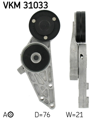Belt Tensioner, V-ribbed belt - VKM 31033 SKF