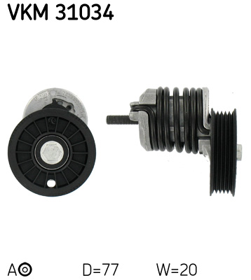 Belt Tensioner, V-ribbed belt - VKM 31034 SKF