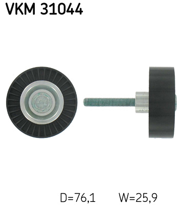Deflection/Guide Pulley, V-ribbed belt - VKM 31044 SKF