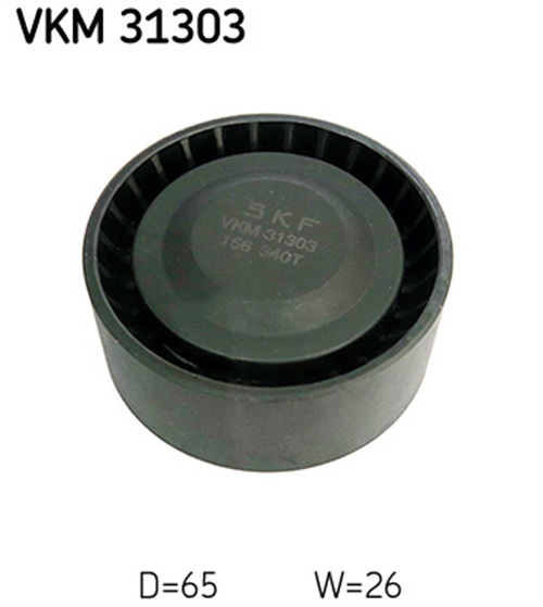 Deflection/Guide Pulley, V-ribbed belt - VKM 31303 SKF