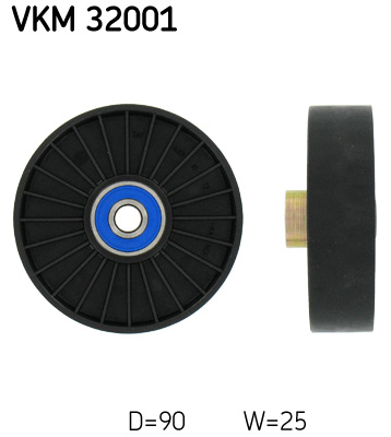 Deflection/Guide Pulley, V-ribbed belt - VKM 32001 SKF
