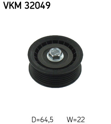Deflection/Guide Pulley, V-ribbed belt - VKM 32049 SKF