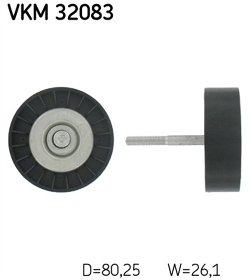 Deflection/Guide Pulley, V-ribbed belt - VKM 32083 SKF
