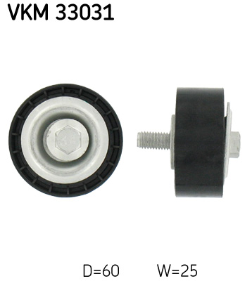 Deflection/Guide Pulley, V-ribbed belt - VKM 33031 SKF
