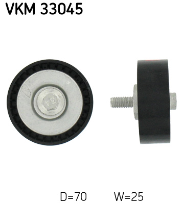 Deflection/Guide Pulley, V-ribbed belt - VKM 33045 SKF