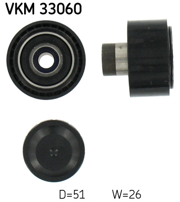 Deflection/Guide Pulley, V-ribbed belt - VKM 33060 SKF