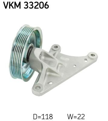Deflection/Guide Pulley, V-ribbed belt - VKM 33206 SKF