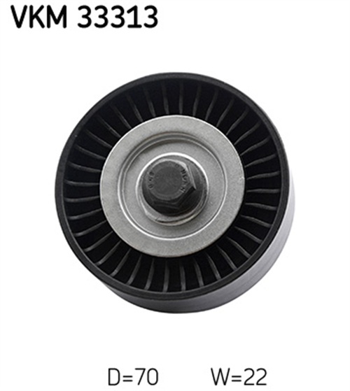 Deflection/Guide Pulley, V-ribbed belt - VKM 33313 SKF