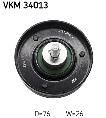 Deflection/Guide Pulley, V-ribbed belt - VKM 34013 SKF