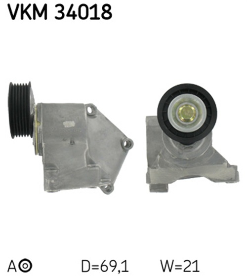 Belt Tensioner, V-ribbed belt - VKM 34018 SKF