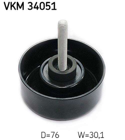 Deflection/Guide Pulley, V-ribbed belt - VKM 34051 SKF