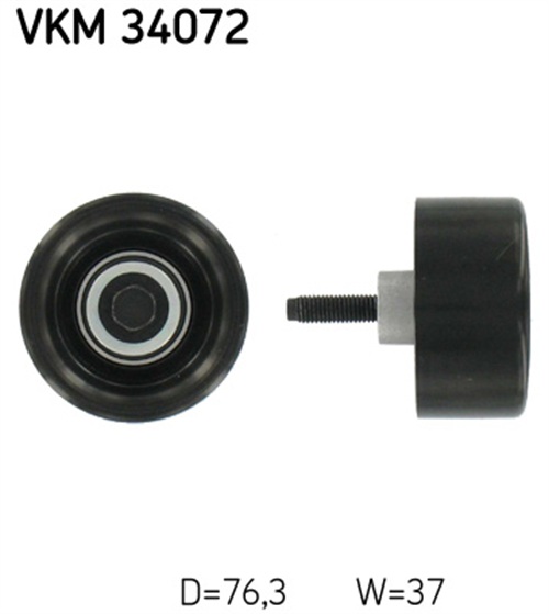 Deflection/Guide Pulley, V-ribbed belt - VKM 34072 SKF