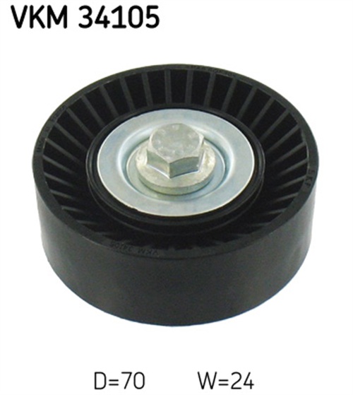 Deflection/Guide Pulley, V-ribbed belt - VKM 34105 SKF