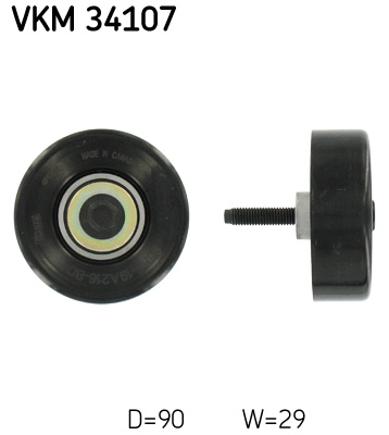 Deflection/Guide Pulley, V-ribbed belt - VKM 34107 SKF
