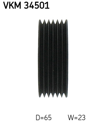 Deflection/Guide Pulley, V-ribbed belt - VKM 34501 SKF