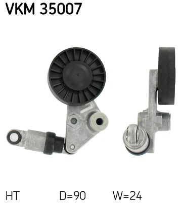 Belt Tensioner, V-ribbed belt - VKM 35007 SKF