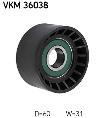 Deflection/Guide Pulley, V-ribbed belt - VKM 36038 SKF