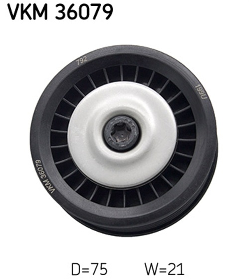Deflection/Guide Pulley, V-ribbed belt - VKM 36079 SKF