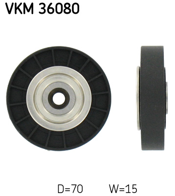 Deflection/Guide Pulley, V-ribbed belt - VKM 36080 SKF