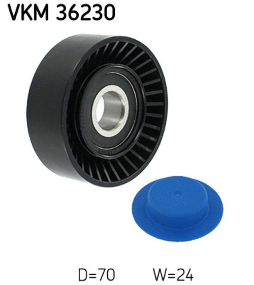 Deflection/Guide Pulley, V-ribbed belt - VKM 36230 SKF