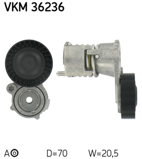 Belt Tensioner, V-ribbed belt - VKM 36236 SKF