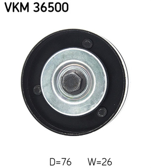 Deflection/Guide Pulley, V-ribbed belt - VKM 36500 SKF