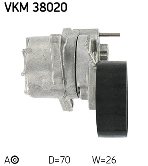Belt Tensioner, V-ribbed belt - VKM 38020 SKF