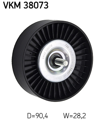 Deflection/Guide Pulley, V-ribbed belt - VKM 38073 SKF