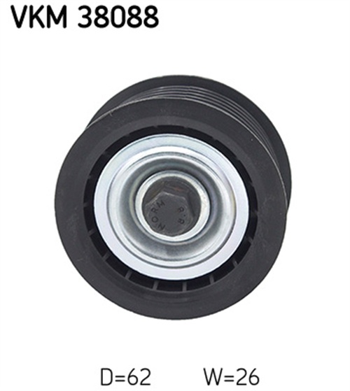 Deflection/Guide Pulley, V-ribbed belt - VKM 38088 SKF
