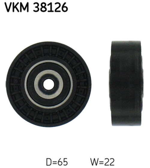 Deflection/Guide Pulley, V-ribbed belt - VKM 38126 SKF