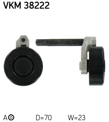 Belt Tensioner, V-ribbed belt - VKM 38222 SKF